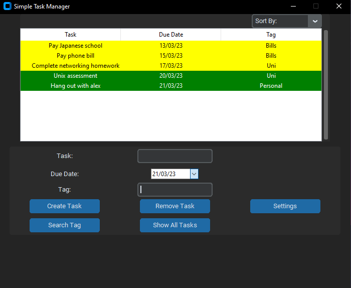 Simple Task Manager new UI